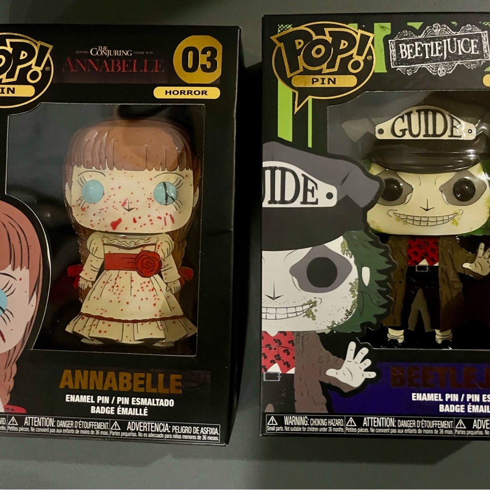 Funko POP PINS! Beetlejuice and Annabelle